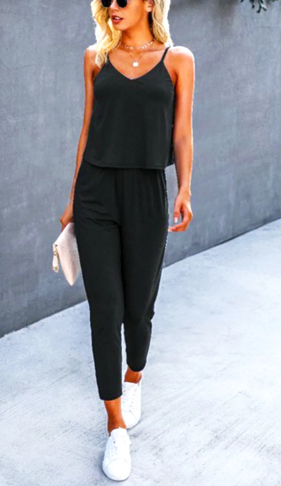 On the Go Sleeveless Jumpsuit