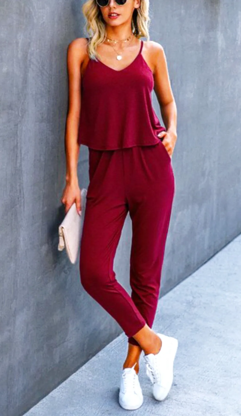 On the Go Sleeveless Jumpsuit
