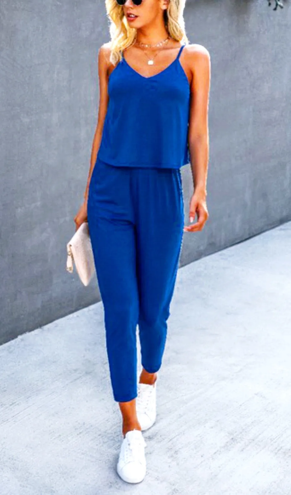 On the Go Sleeveless Jumpsuit