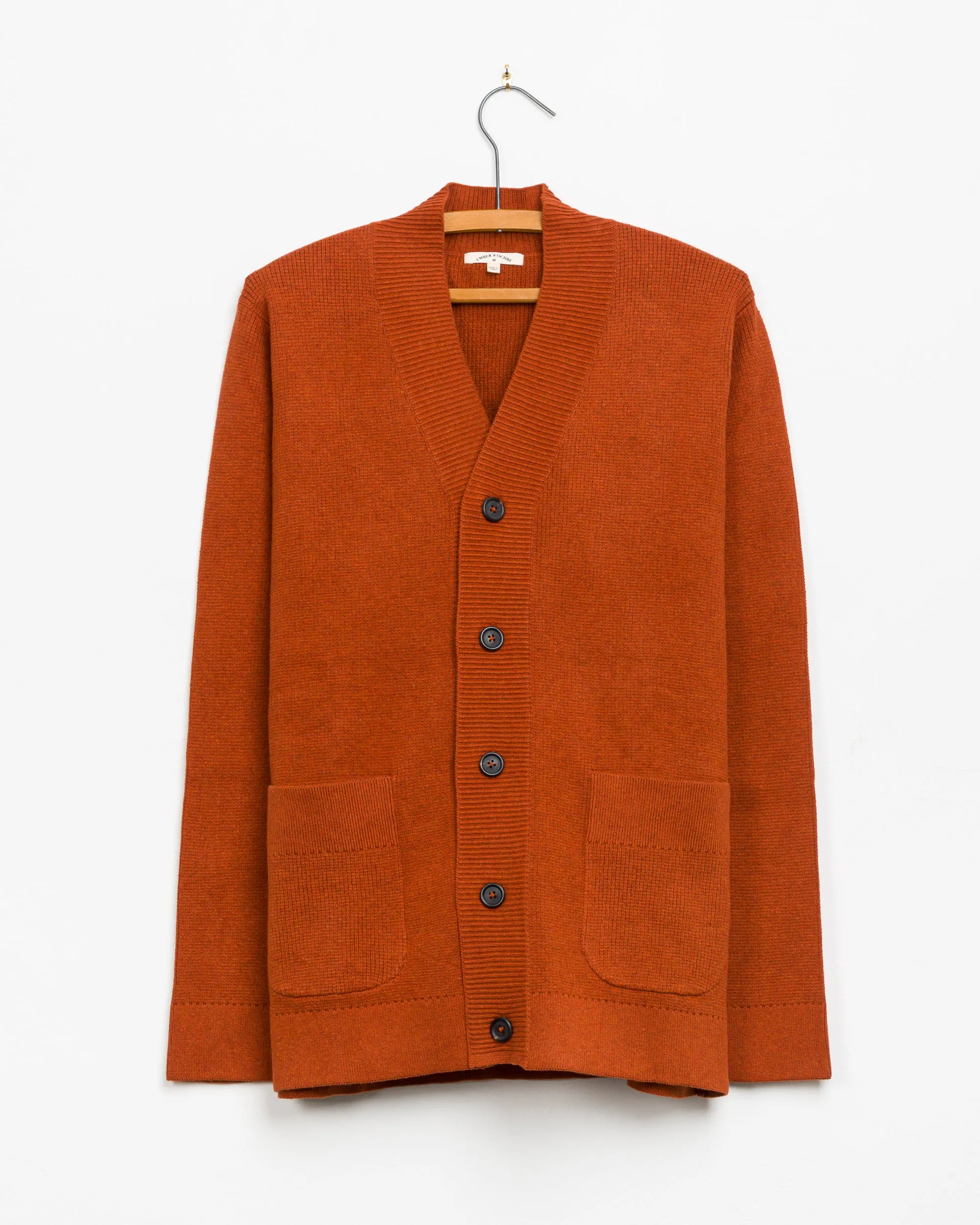 Organic Cotton Cardigan in Persimmon