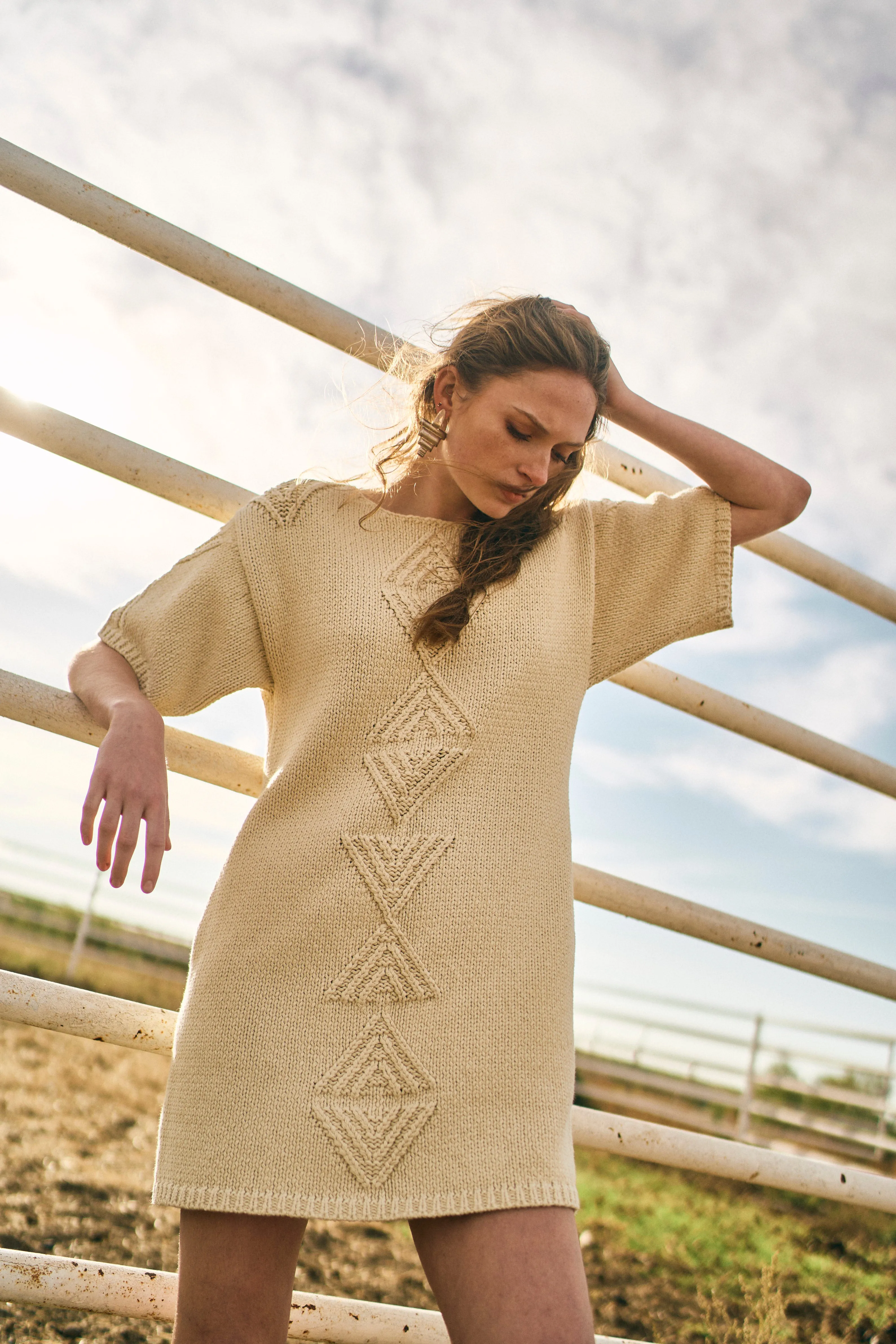 Osaka Short Dress in Bone