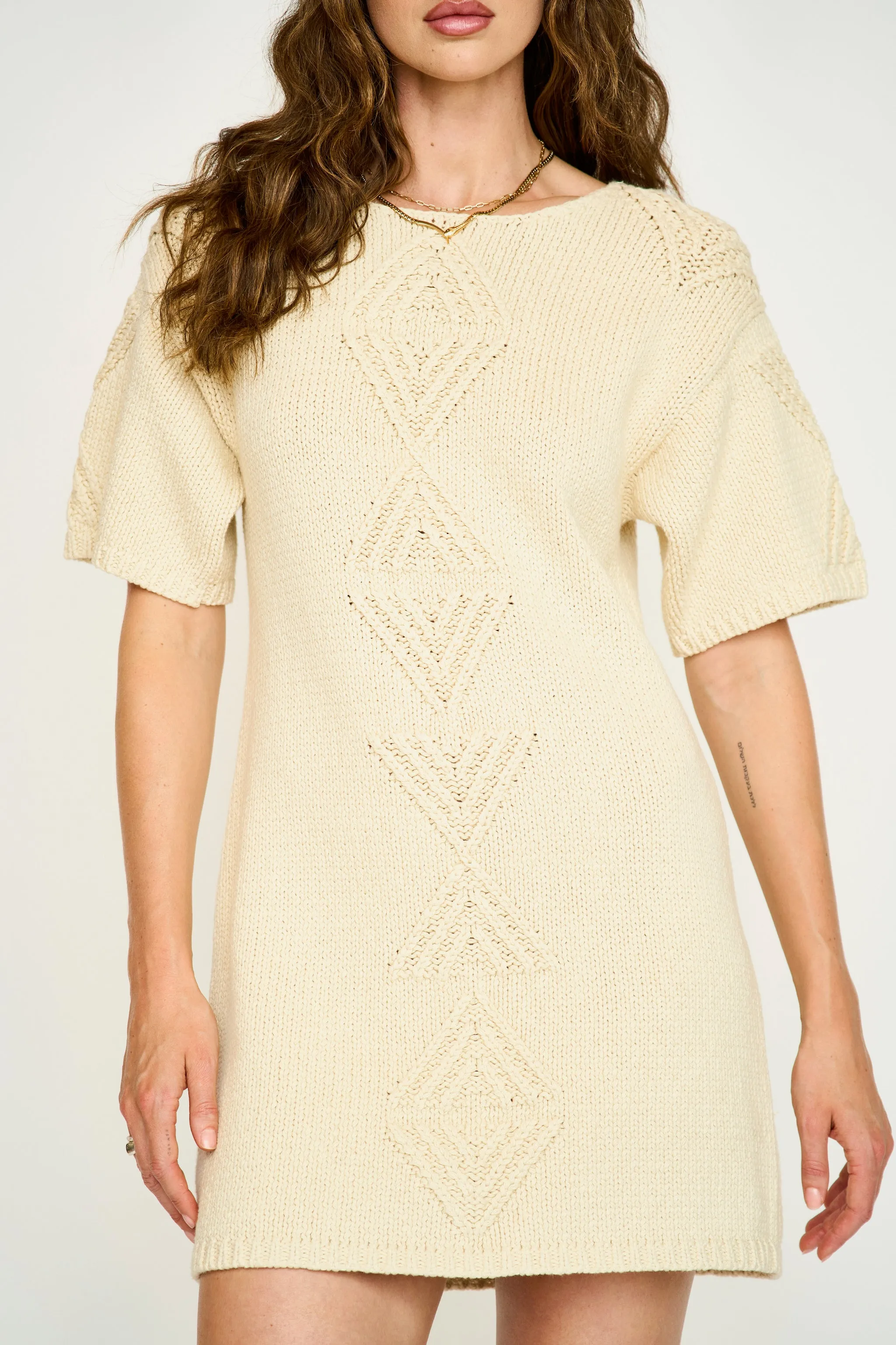 Osaka Short Dress in Bone