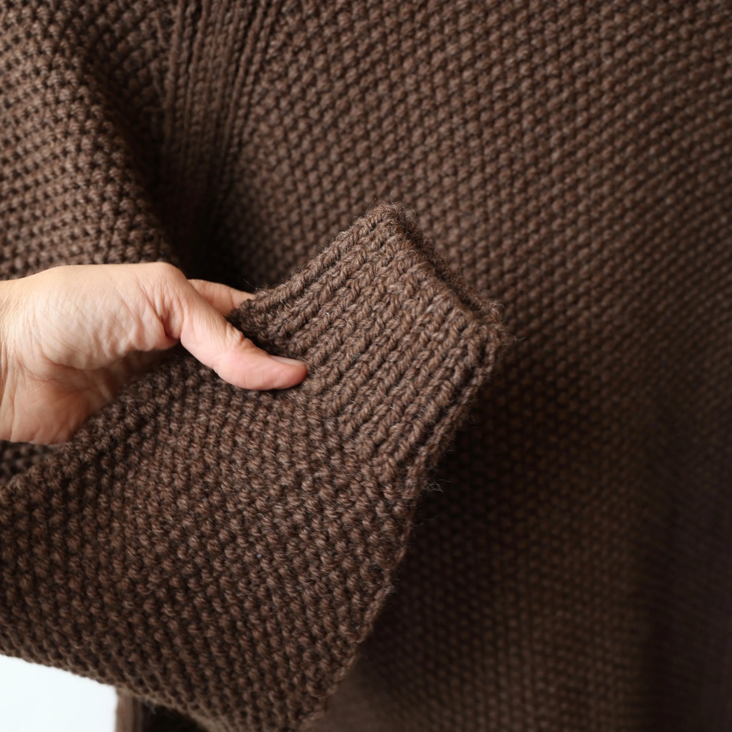 Ound Hand Knit Roble Pullover - Earth