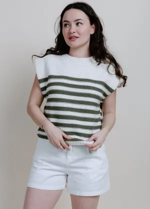 Out Of Sight Striped Sweater - Olive