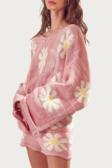 OVERSIZED RETRO COTTON-BLEND SWEATER