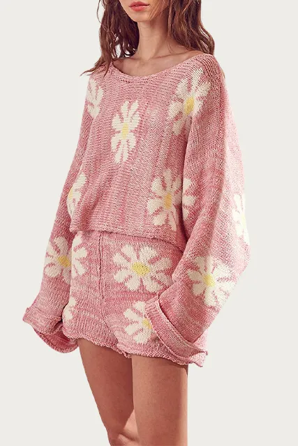 OVERSIZED RETRO COTTON-BLEND SWEATER