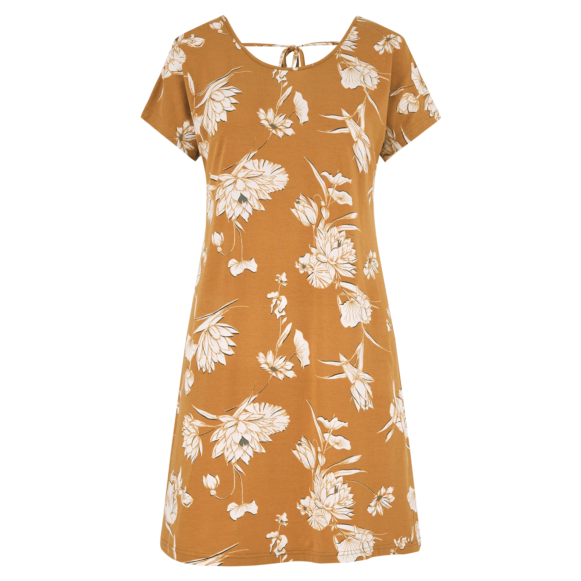 Padma Tie Back Dress - Caramel Lotus