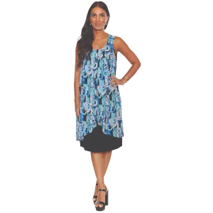 Papa Fashions Dress - Blue Overlay