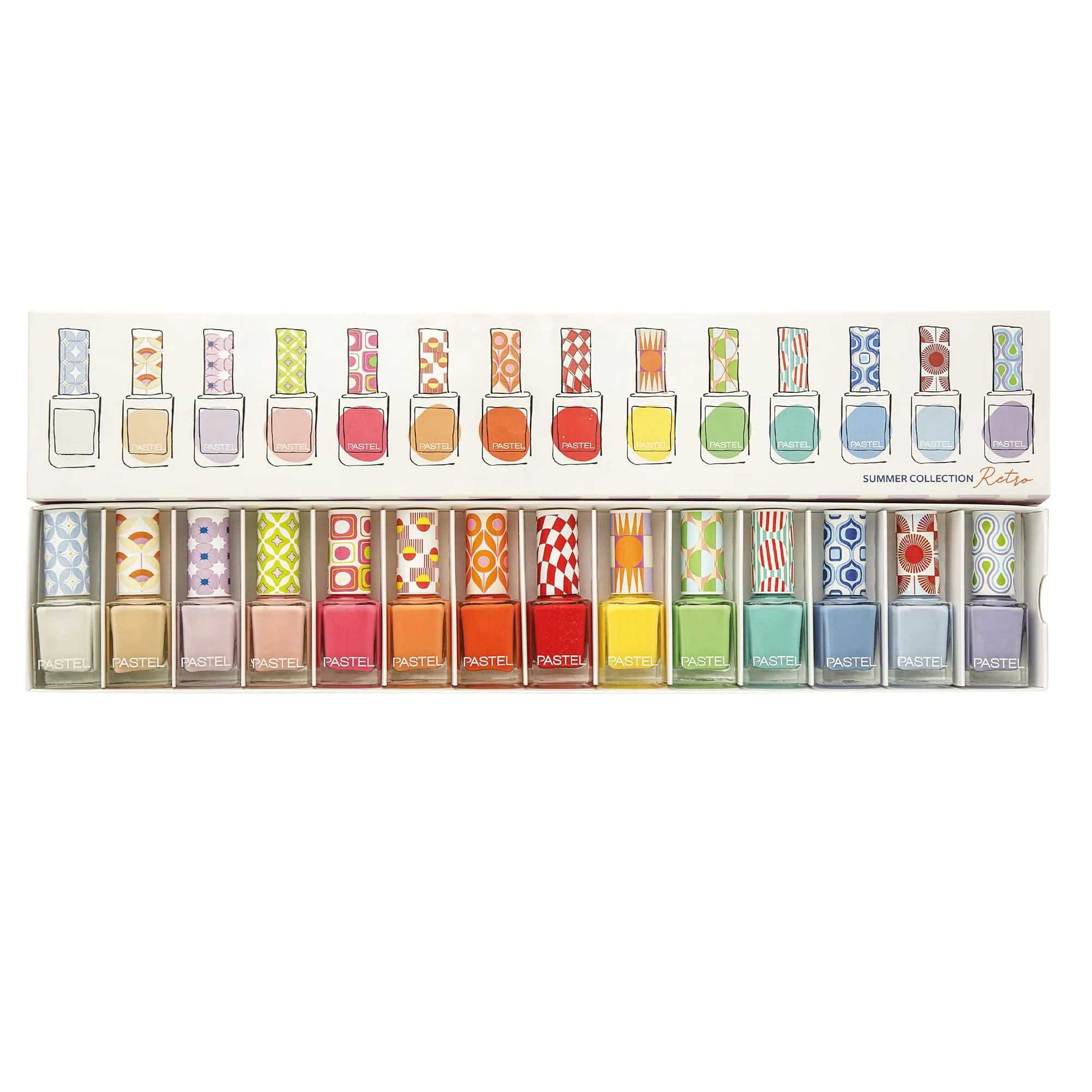 Pastel Retro Summer Collection Nail Polish Box Set