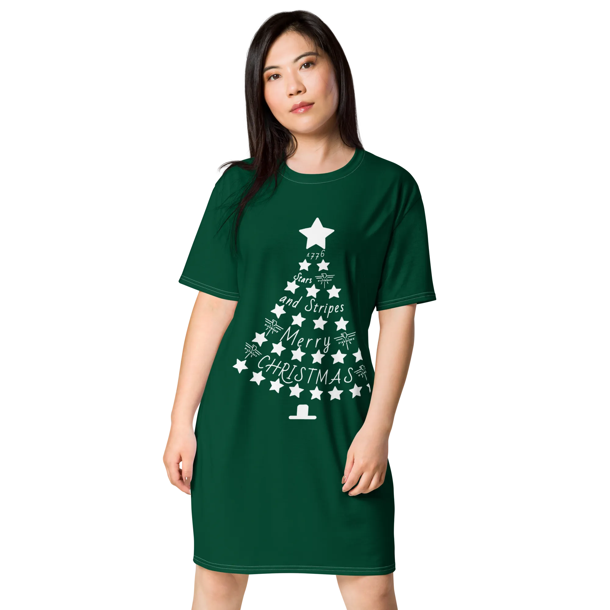 Patriot Christmas Tree T-shirt Dress