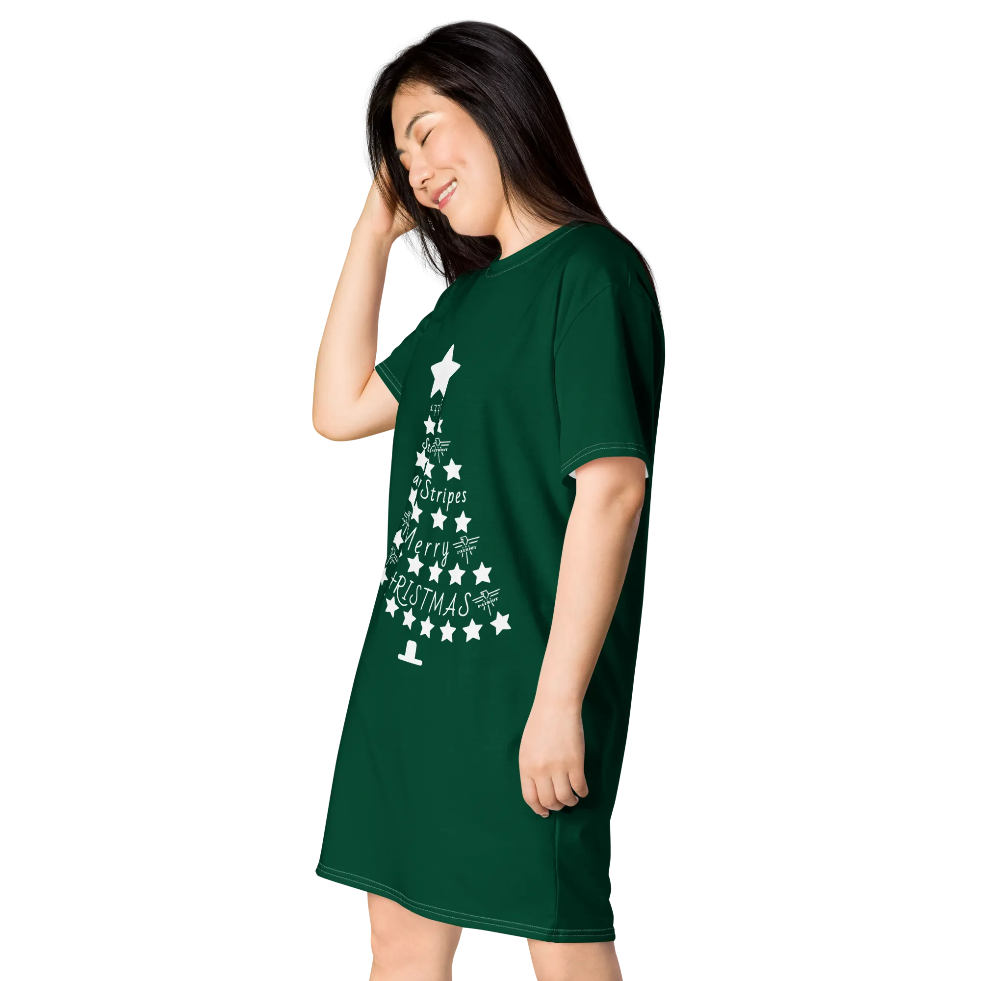 Patriot Christmas Tree T-shirt Dress