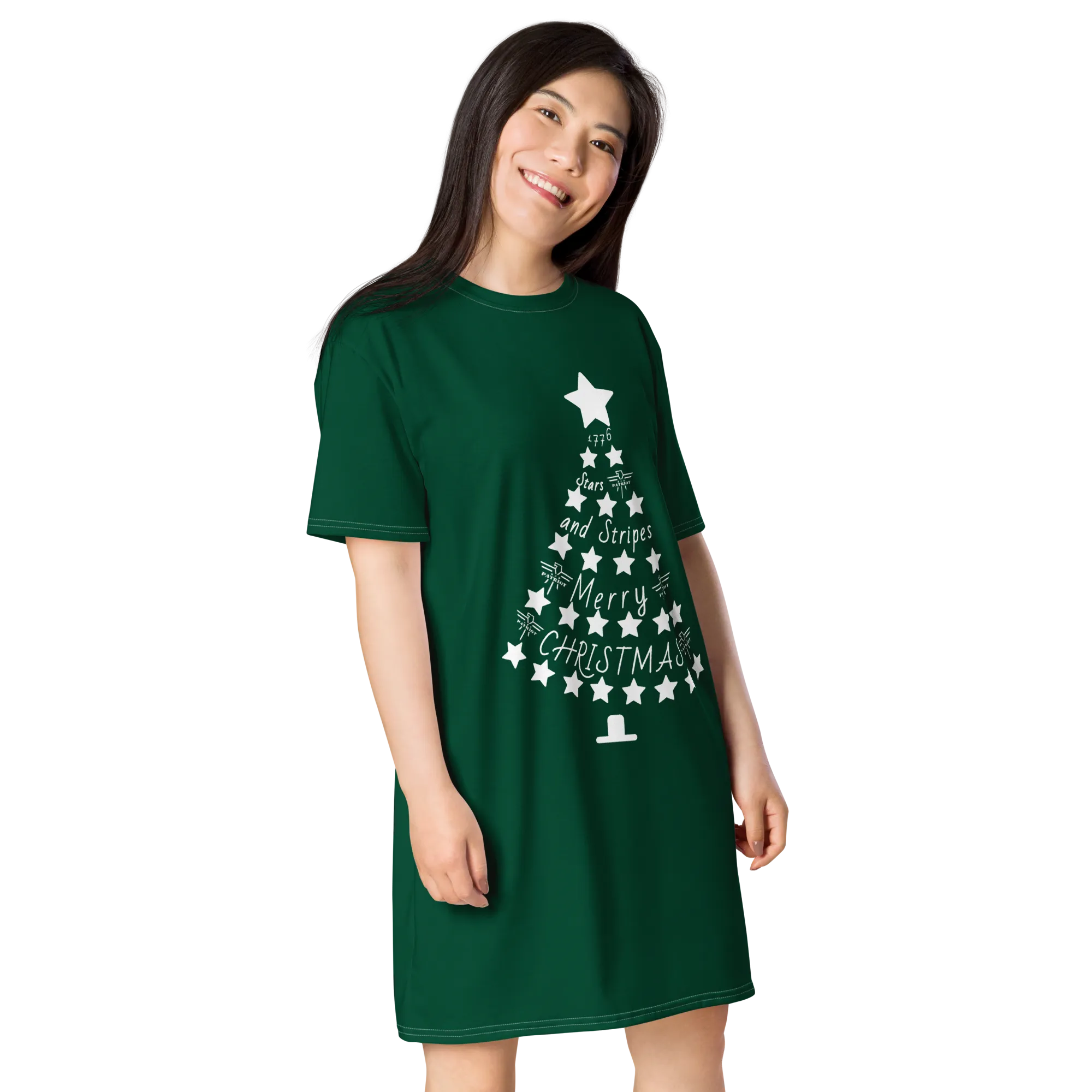 Patriot Christmas Tree T-shirt Dress