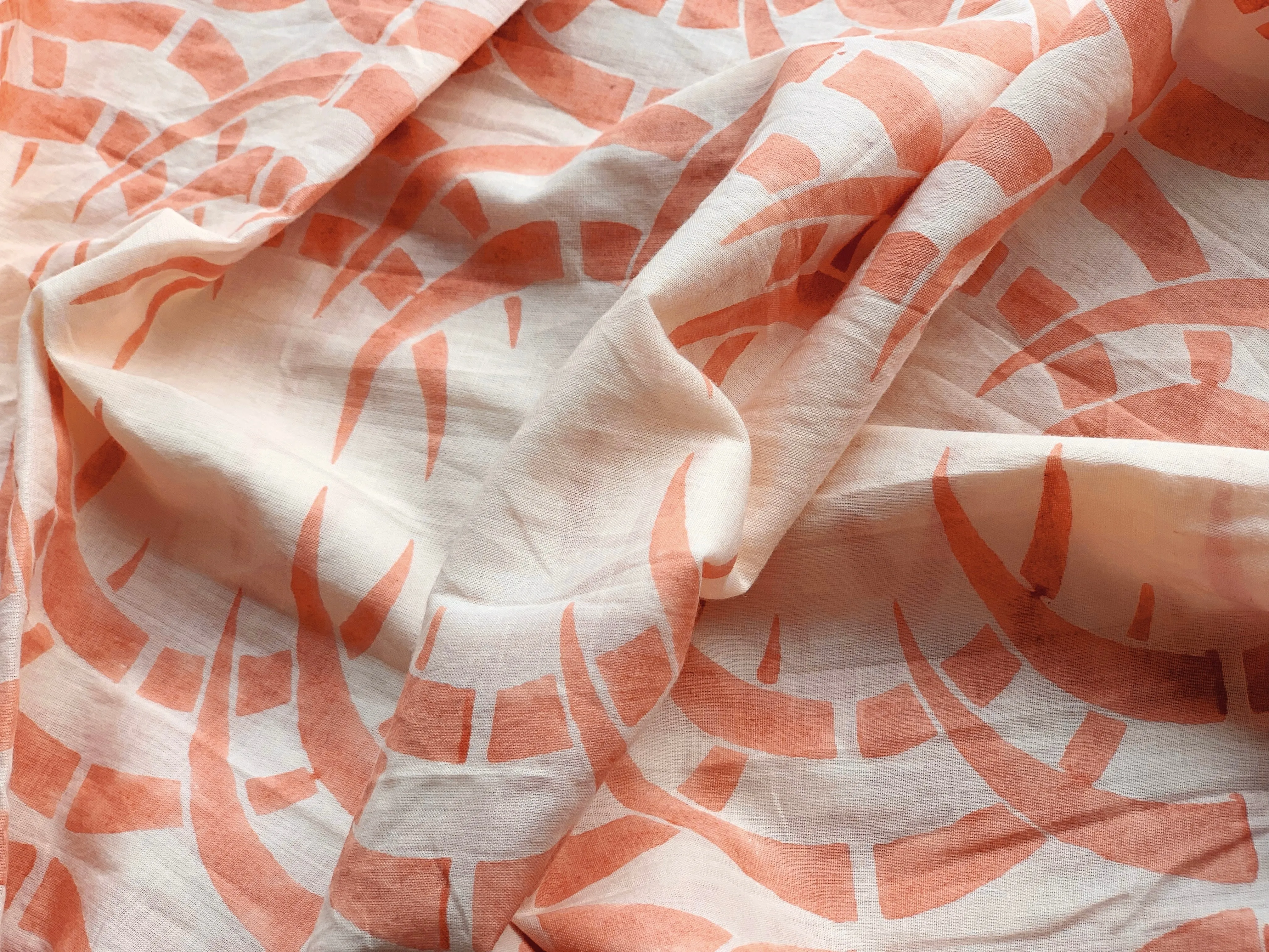 Peach Rhino Ruffle Wrap Skirt