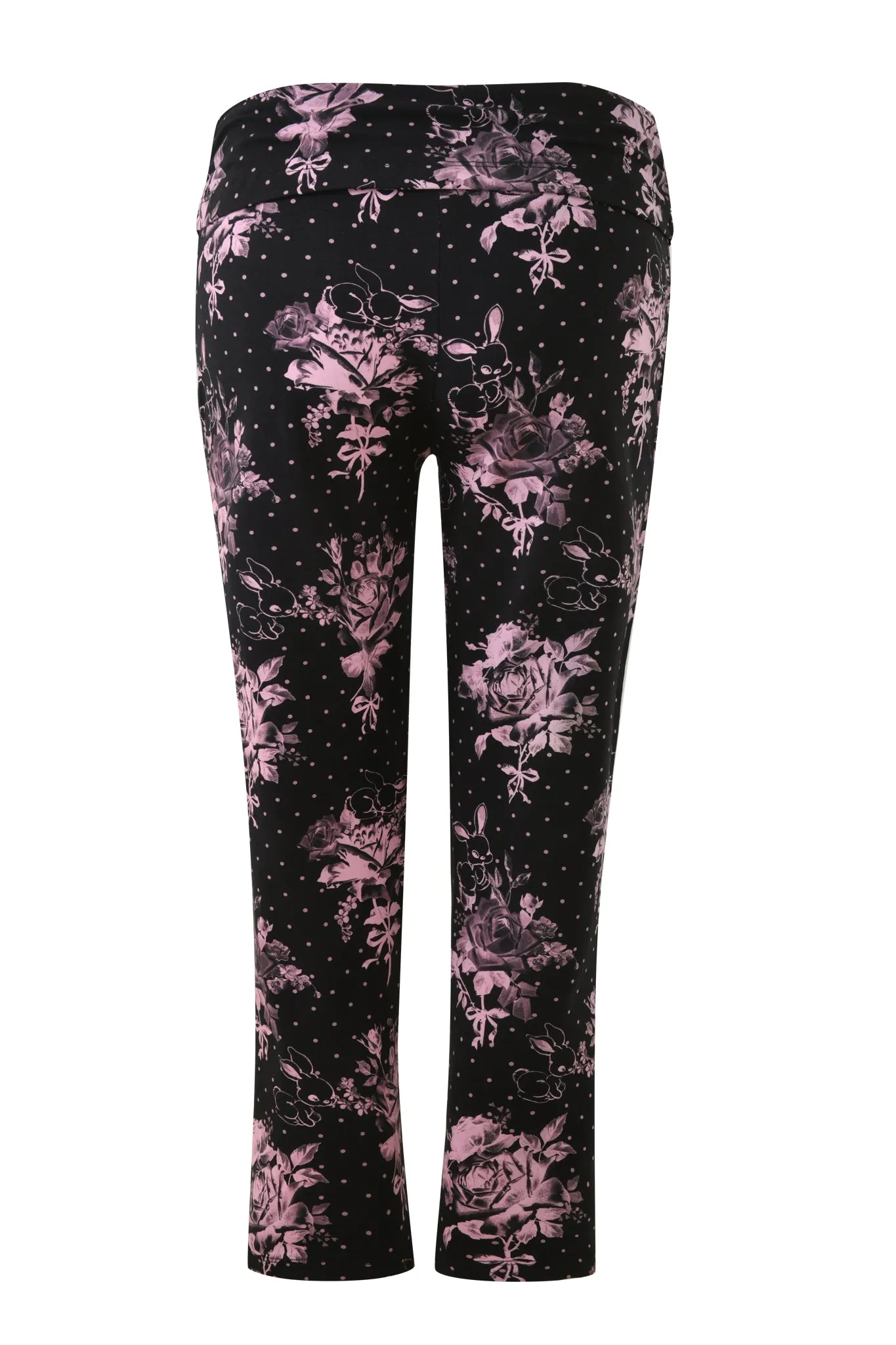 PENNY CAPRI - BLACK : FLORAL : BUNNY BOUQUET