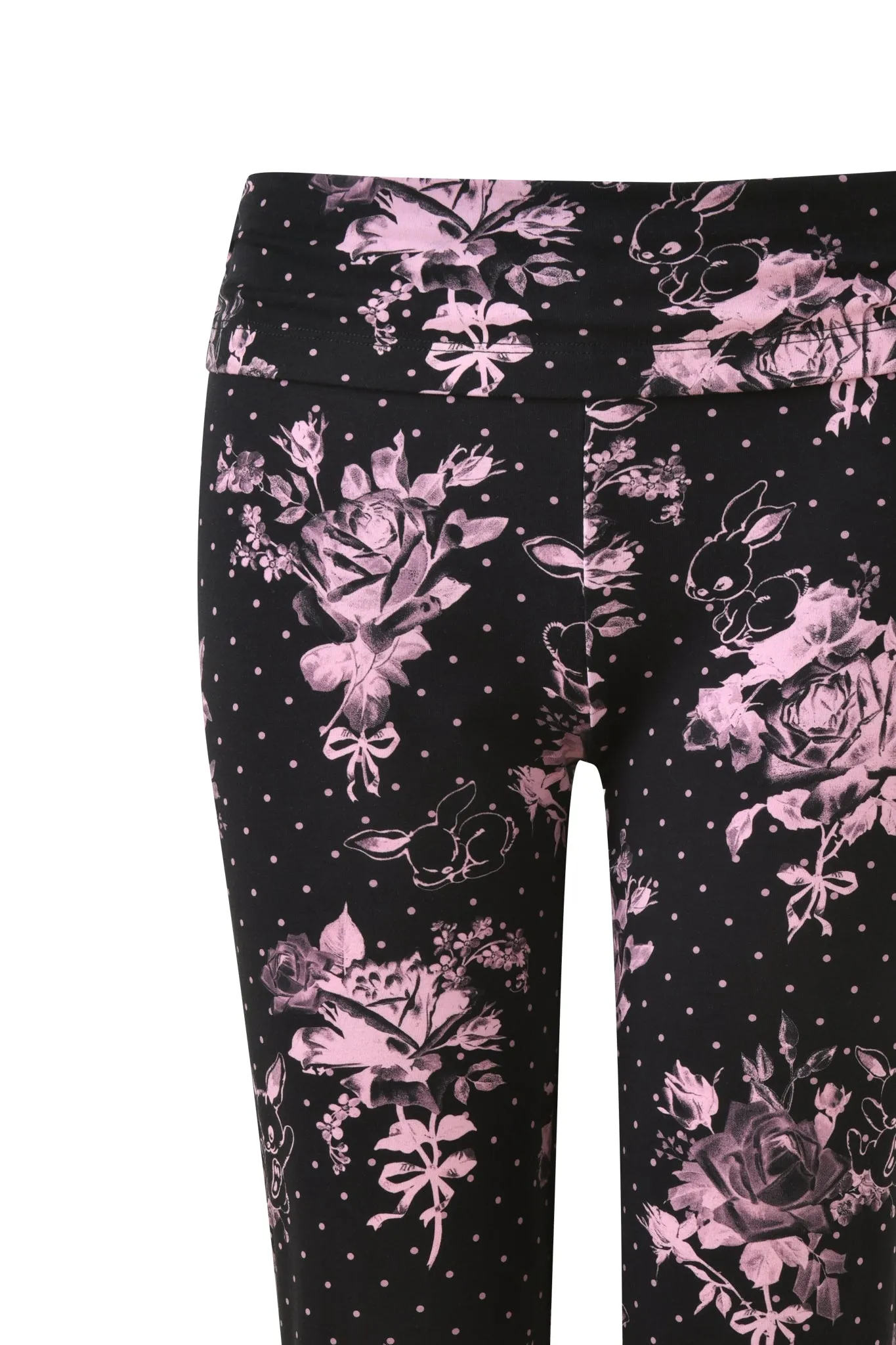 PENNY CAPRI - BLACK : FLORAL : BUNNY BOUQUET