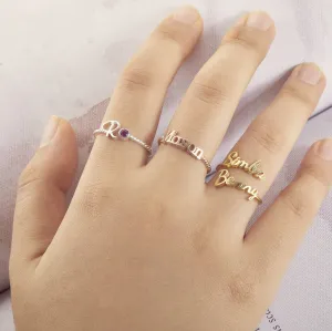 Personalized Children Name Ring | Family Name Ring | Dainty  Ring Jewelry | Stacking Name Ring | Personalized Stackable Ring | Gift for Mom