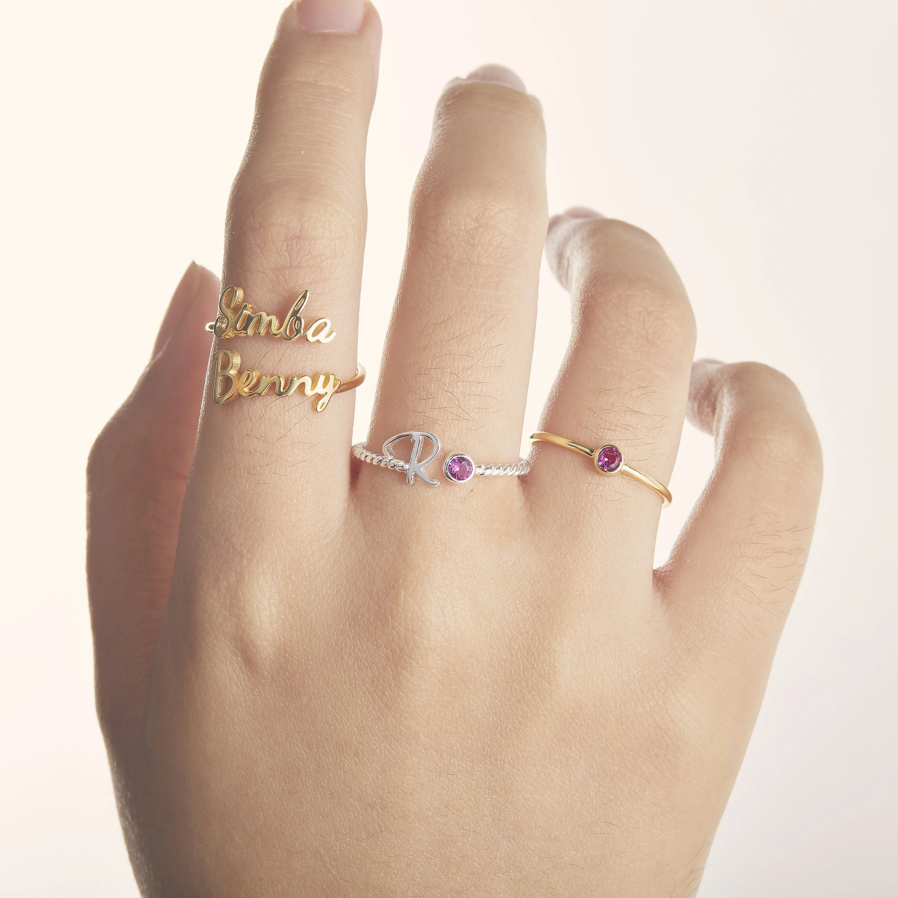 Personalized Children Name Ring | Family Name Ring | Dainty  Ring Jewelry | Stacking Name Ring | Personalized Stackable Ring | Gift for Mom