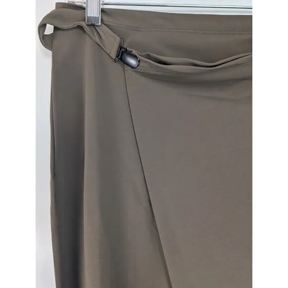 Peter O. Mahler Wrap Brown Lagenlook Maxi Skirt Size 1 Made in EU
