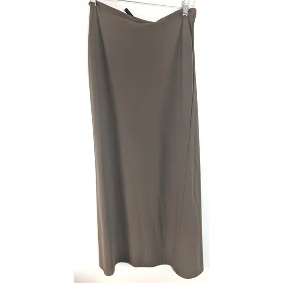 Peter O. Mahler Wrap Brown Lagenlook Maxi Skirt Size 1 Made in EU
