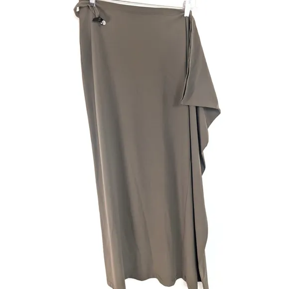 Peter O. Mahler Wrap Brown Lagenlook Maxi Skirt Size 1 Made in EU