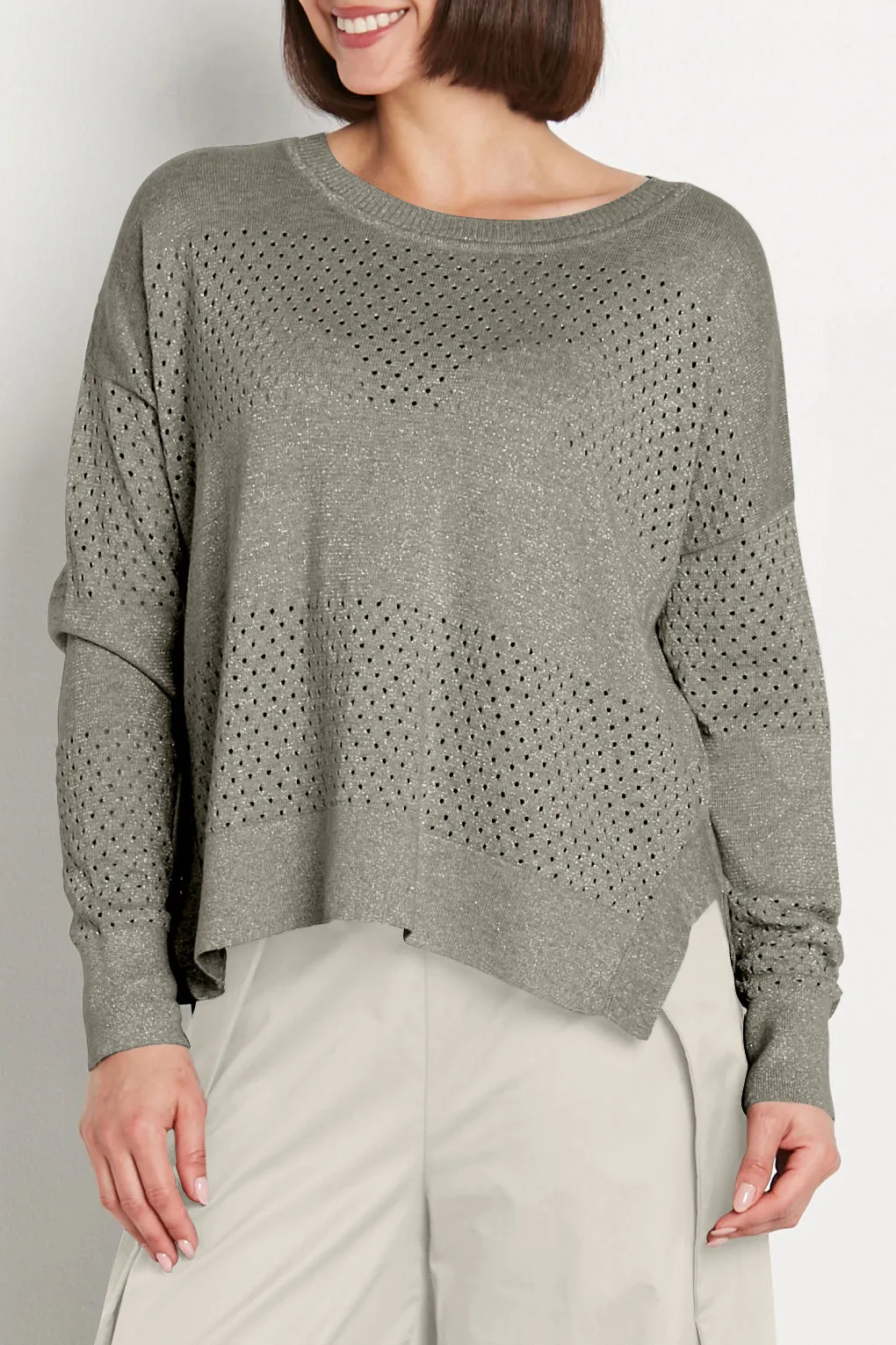 Pima Cotton Glitterie Crewneck Sweater