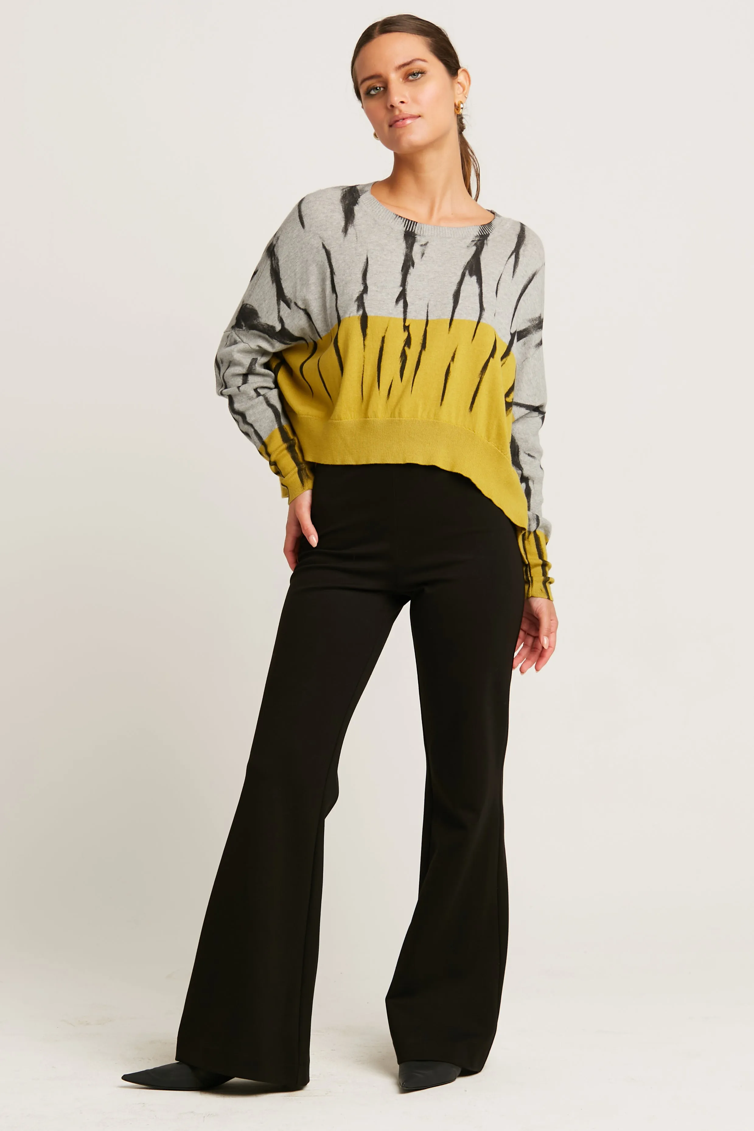 Pima Cotton Let it Bleed Crewneck Sweater