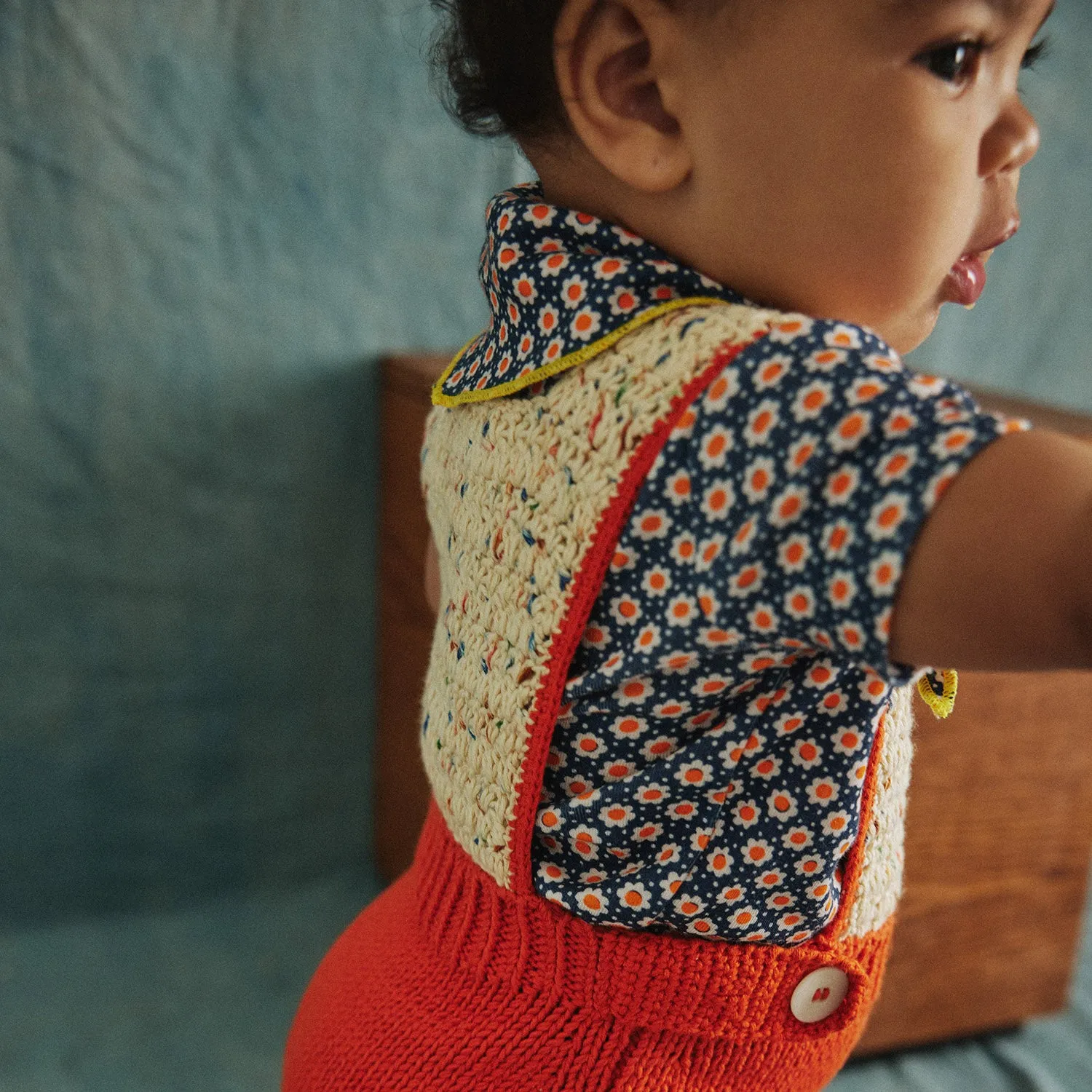 Pima Cotton Scout Tee - Moonlight Flower Dot