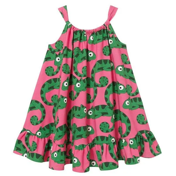 Pink Chameleons Bow Dress - 2 Left Size 2-4 & 10-12 years