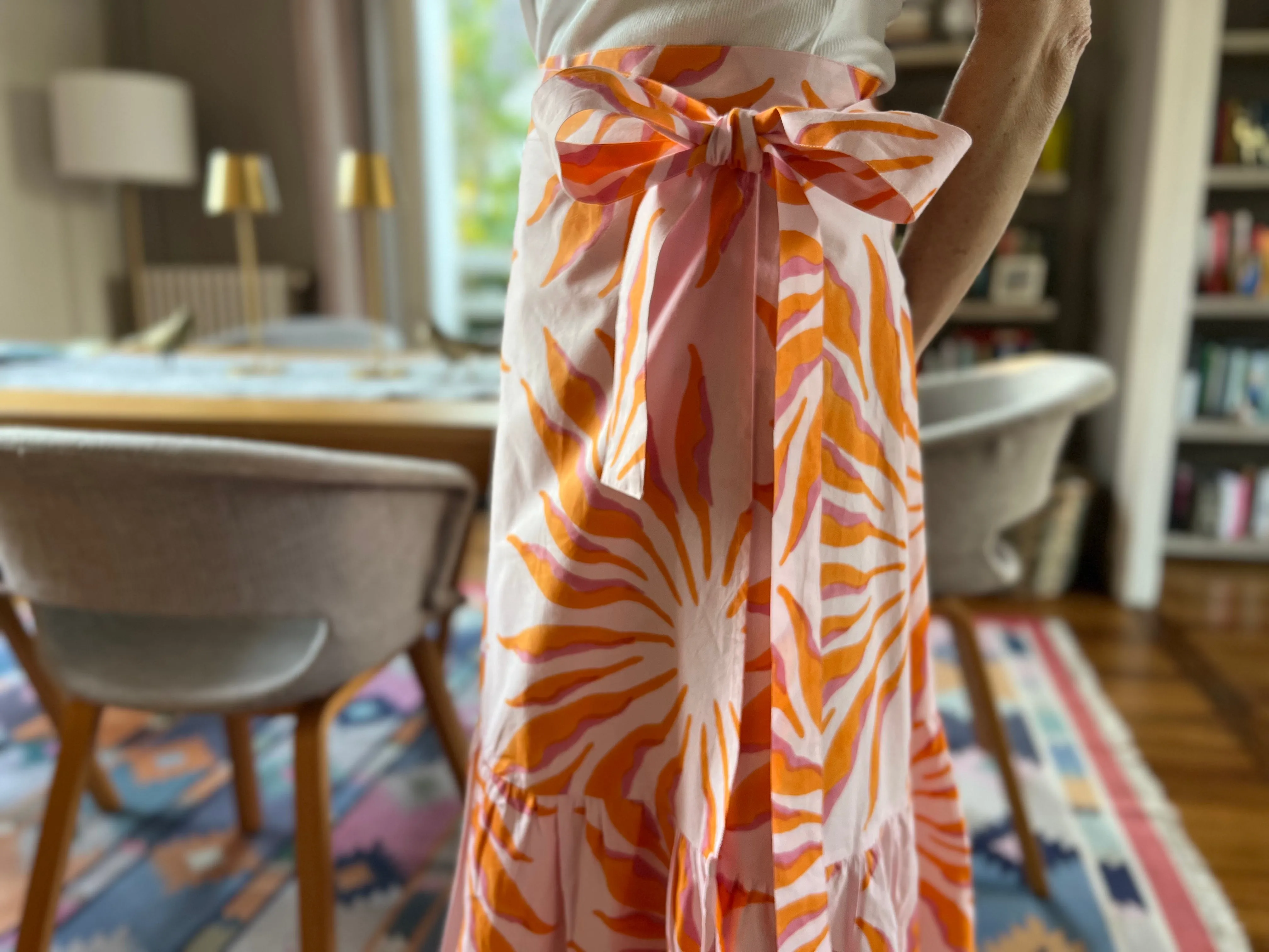 Pink Narwhal Ruffle Wrap Skirt