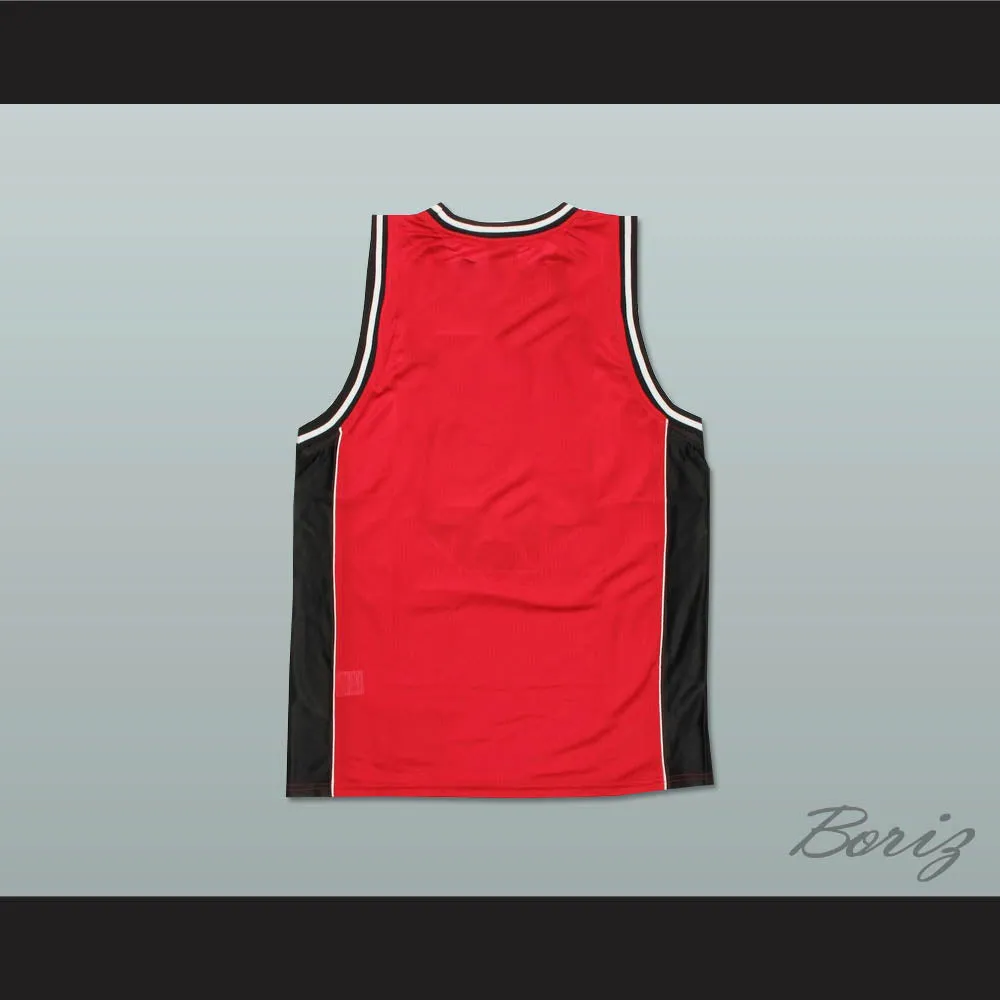 Plain Basketball Jersey Red-Black-White