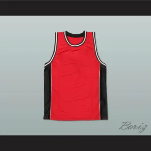 Plain Basketball Jersey Red-Black-White