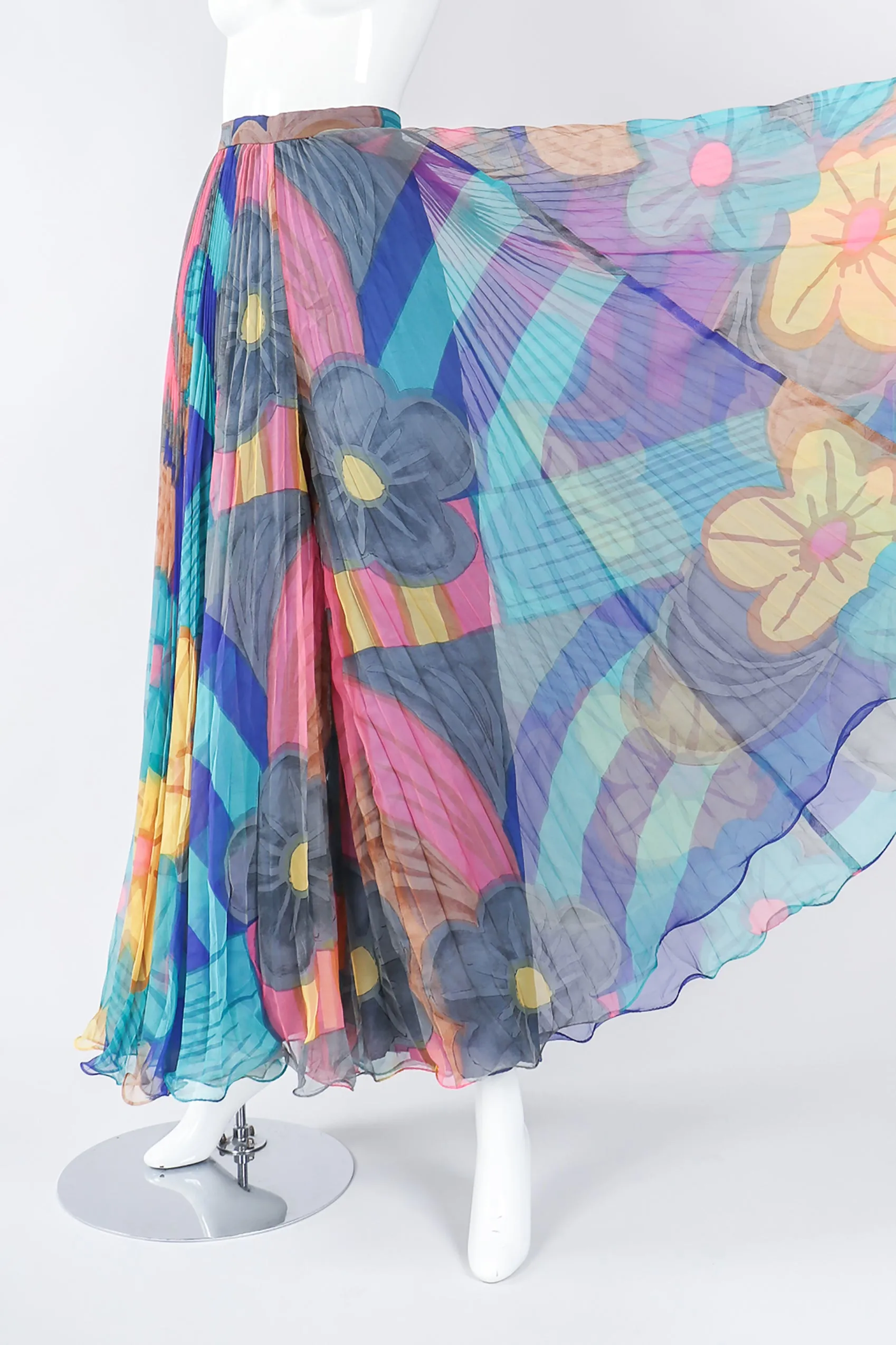 Pleated Chiffon Palazzo Pant