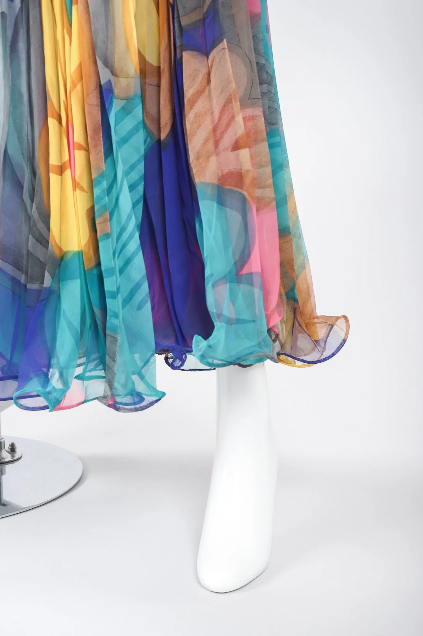 Pleated Chiffon Palazzo Pant