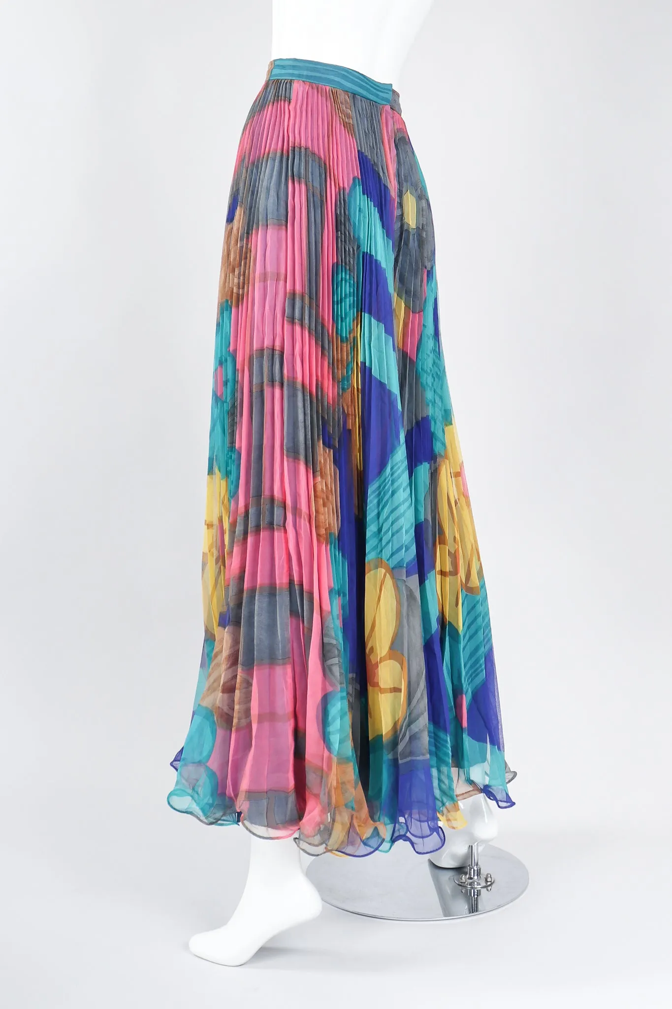 Pleated Chiffon Palazzo Pant