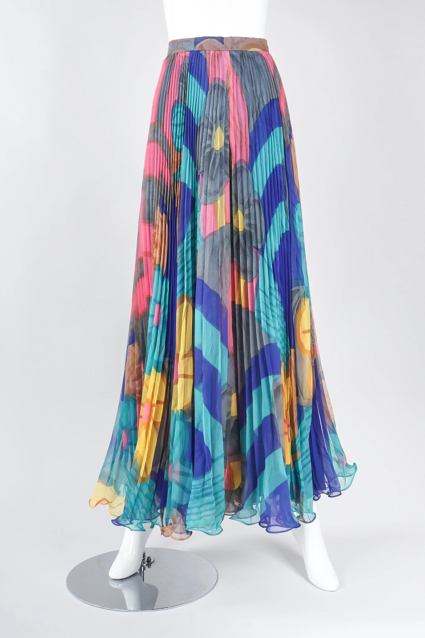 Pleated Chiffon Palazzo Pant