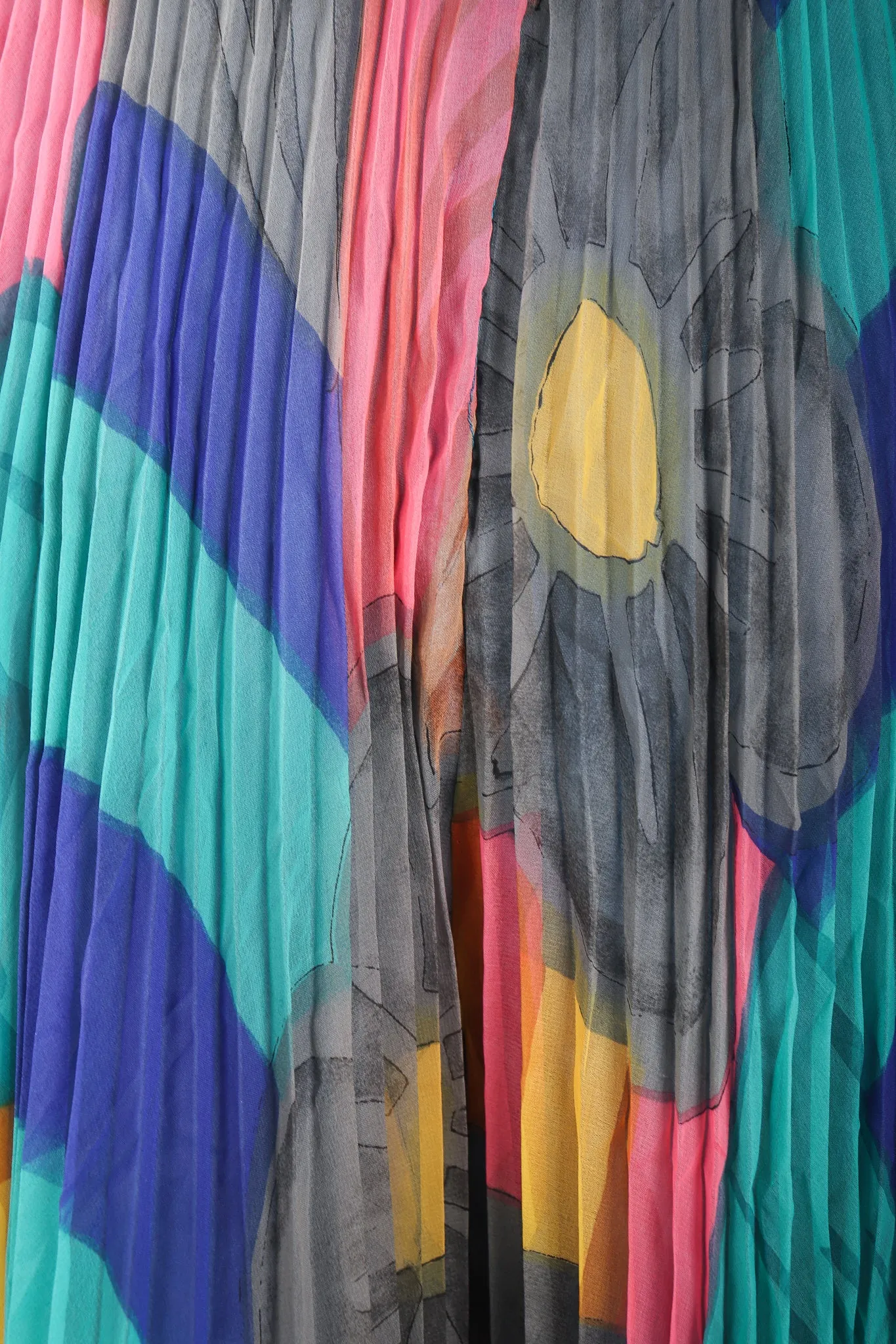 Pleated Chiffon Palazzo Pant