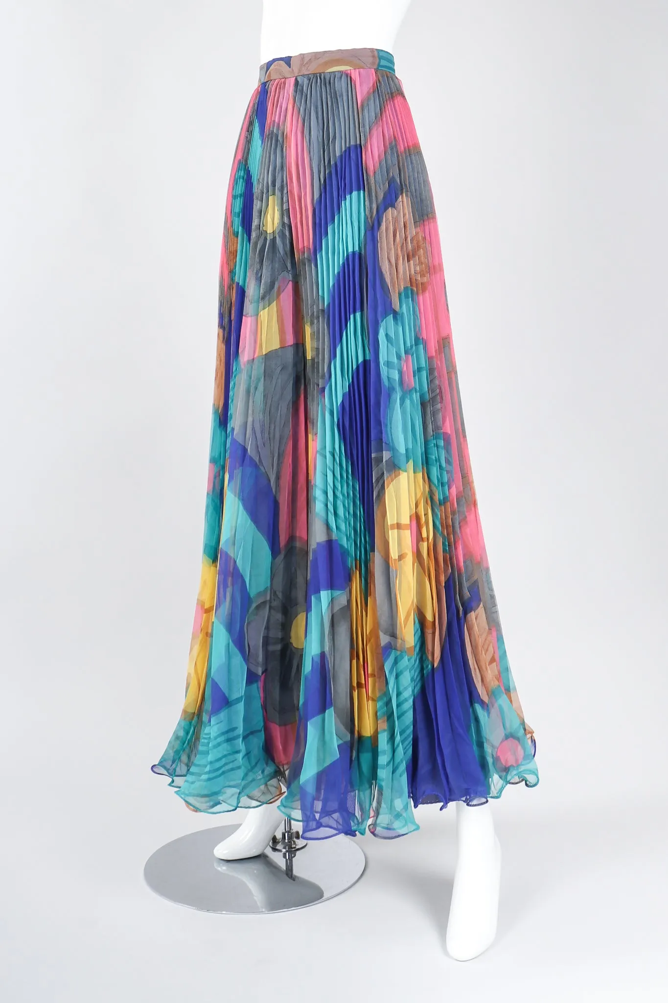 Pleated Chiffon Palazzo Pant