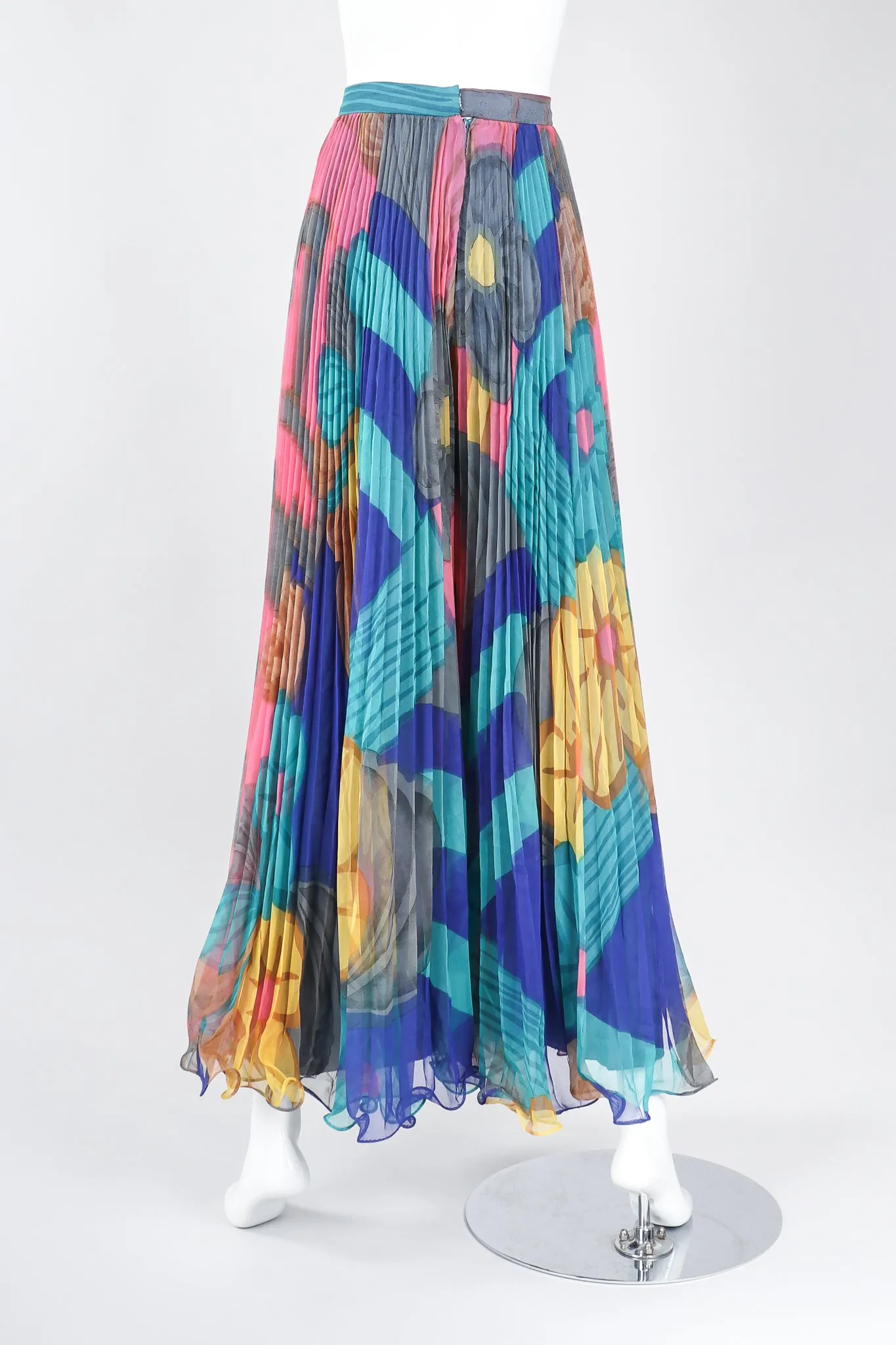 Pleated Chiffon Palazzo Pant