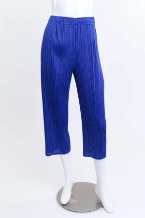 Plissé Capri Pant