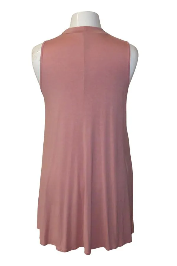 Plus Size Lace Up Neck Swingy Dress [SALE]