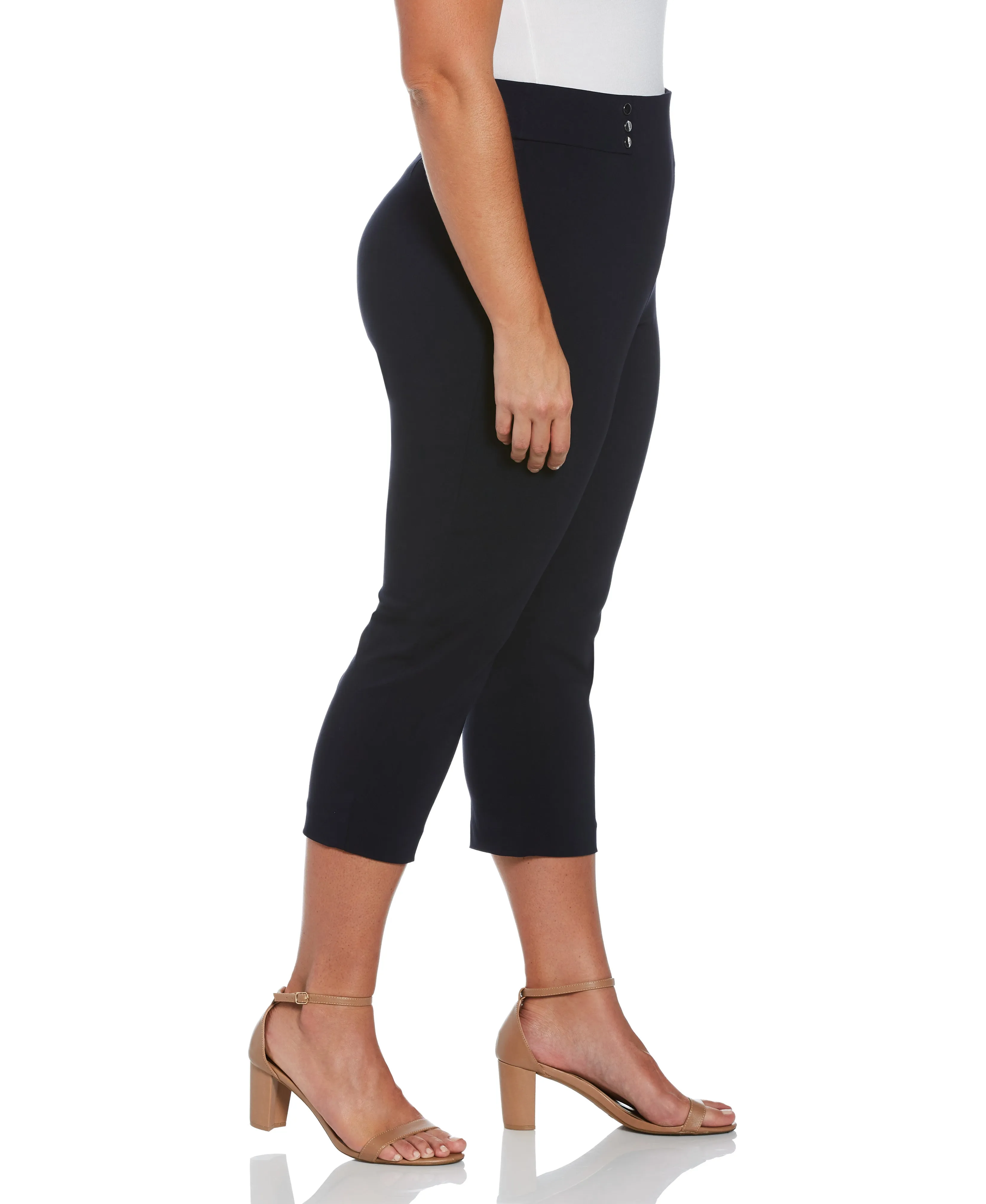 Plus Size Pull-On Capri Pant - Comfort Fit