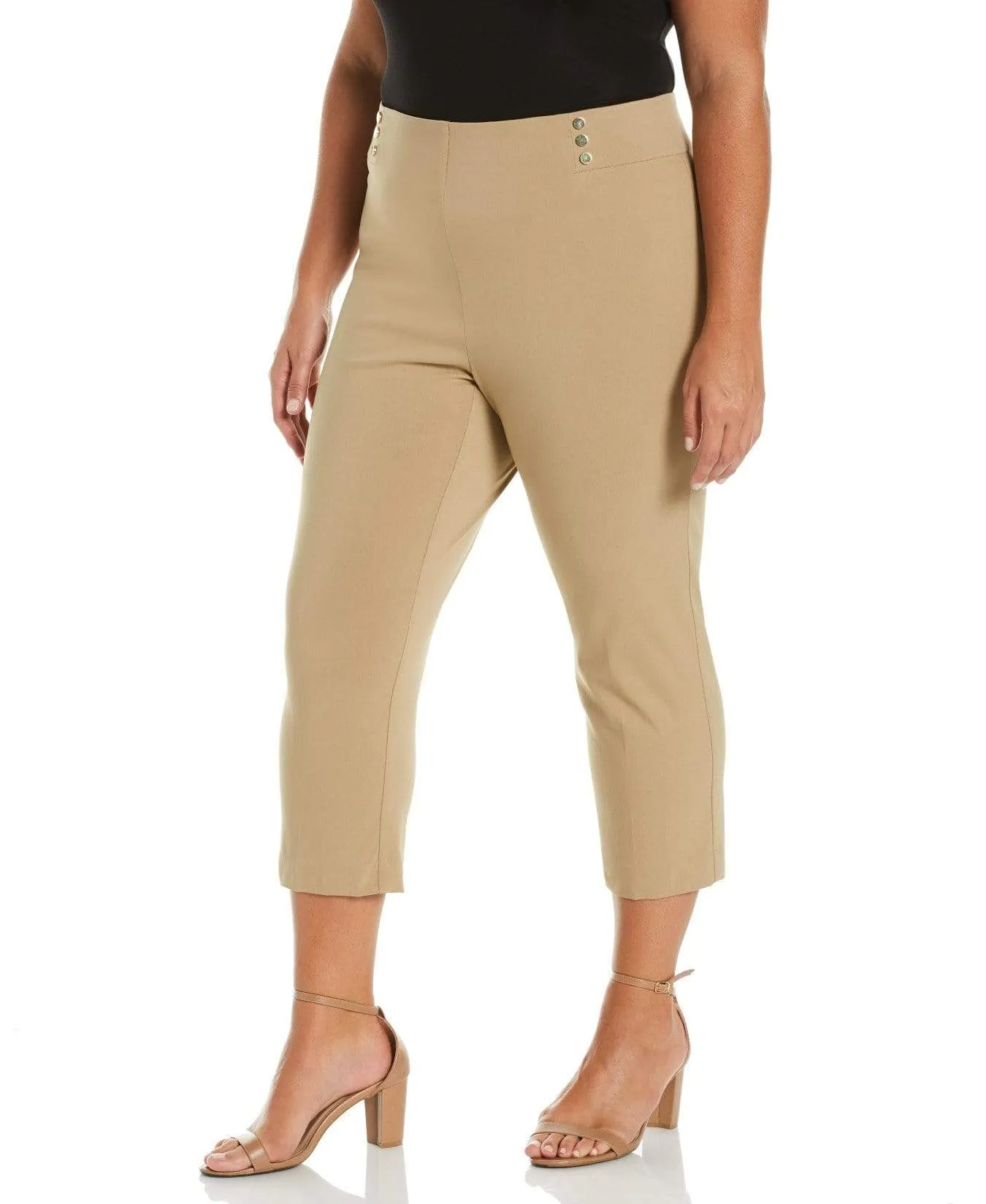 Plus Size Pull-On Capri Pant - Comfort Fit