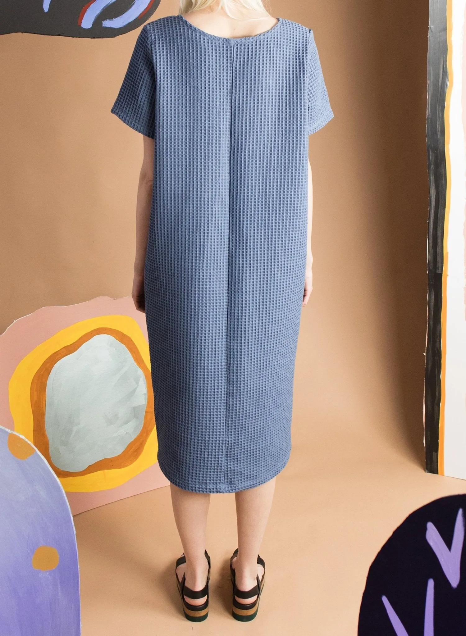 Pocket T-Shirt Dress - Steel Blue