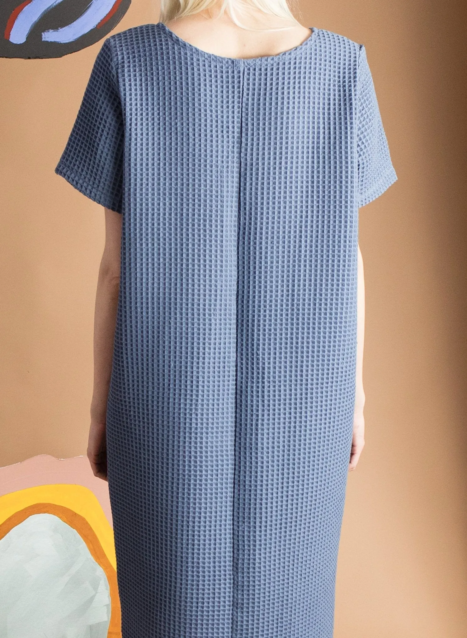 Pocket T-Shirt Dress - Steel Blue