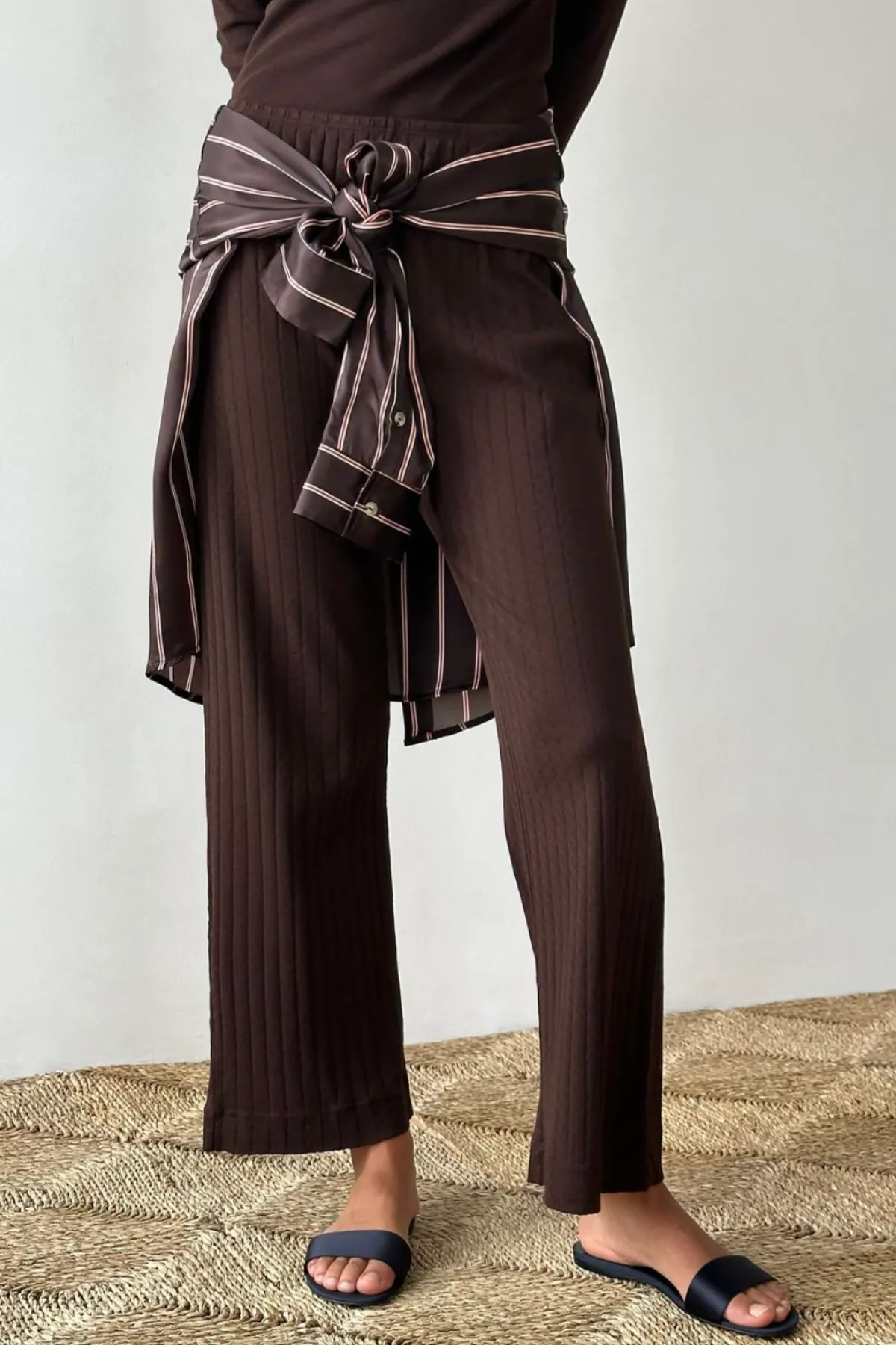 Pointelle Simple Crop Pant