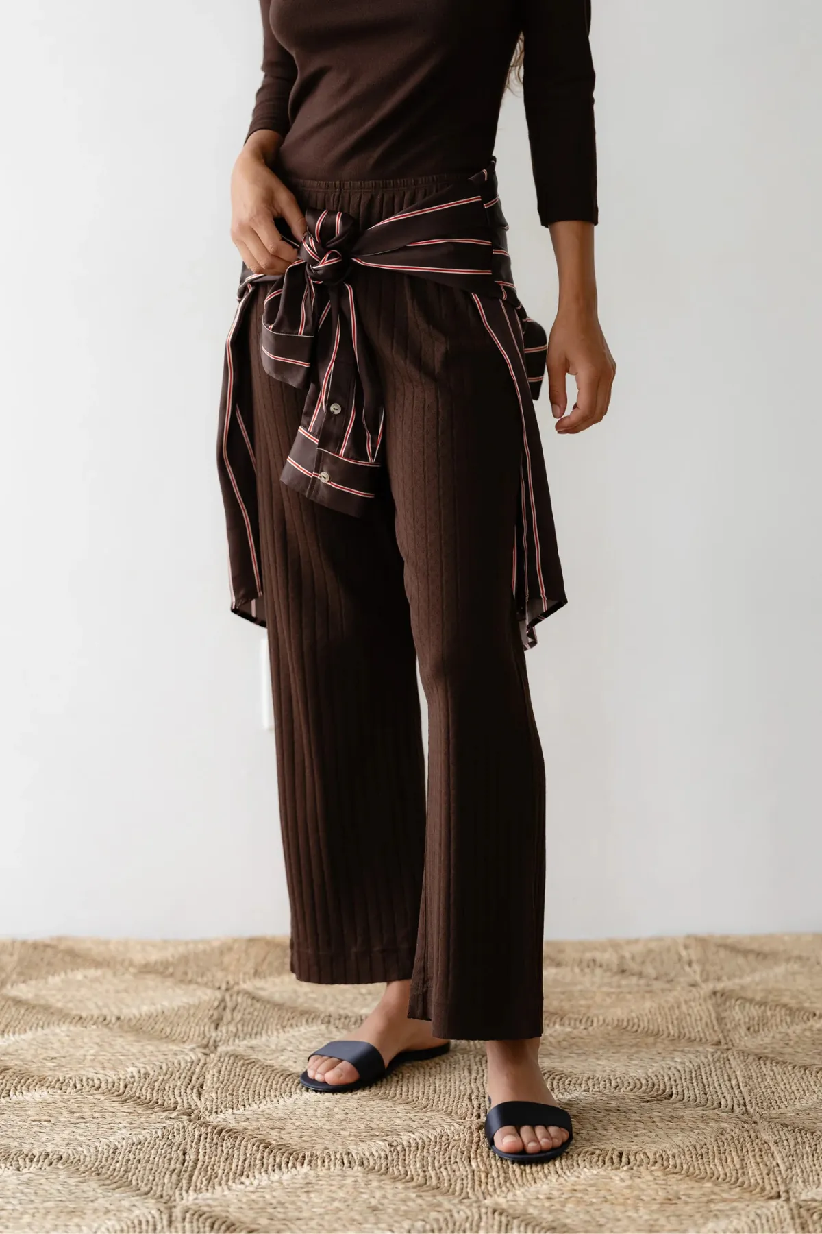 Pointelle Simple Crop Pant