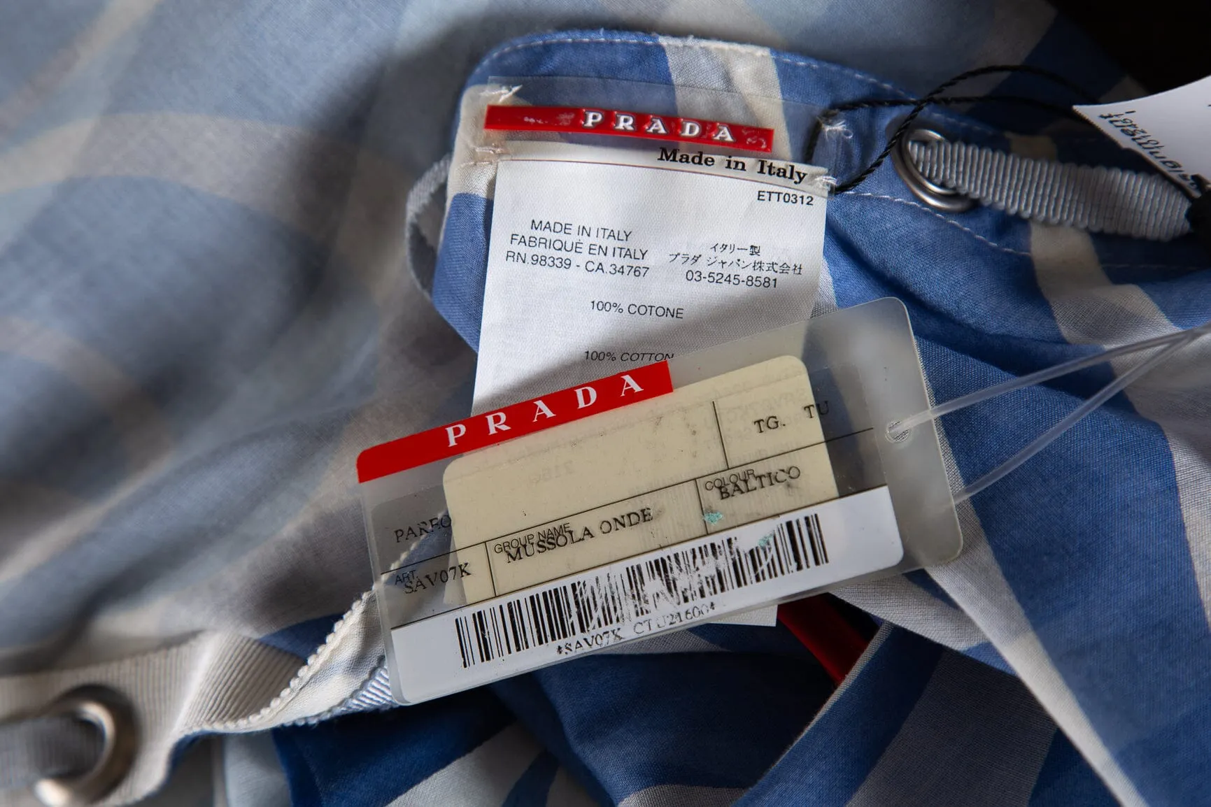Prada Blue Cotton Printed Wrap Cover Up Skirt