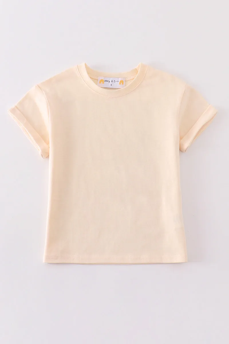 Premium Cream Basic T-shirt
