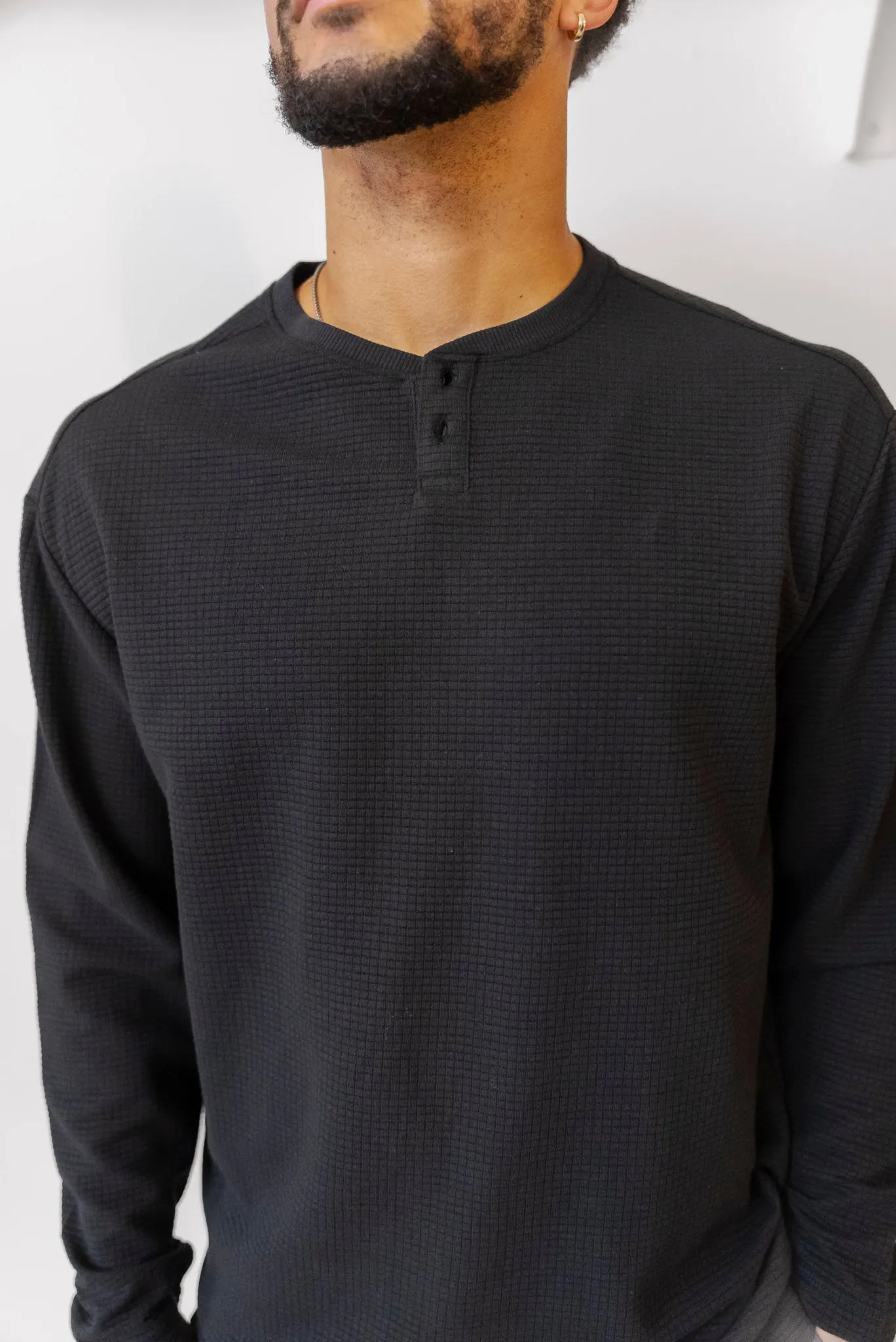 PROJECT RAW Long Sleeve Henley Shirt