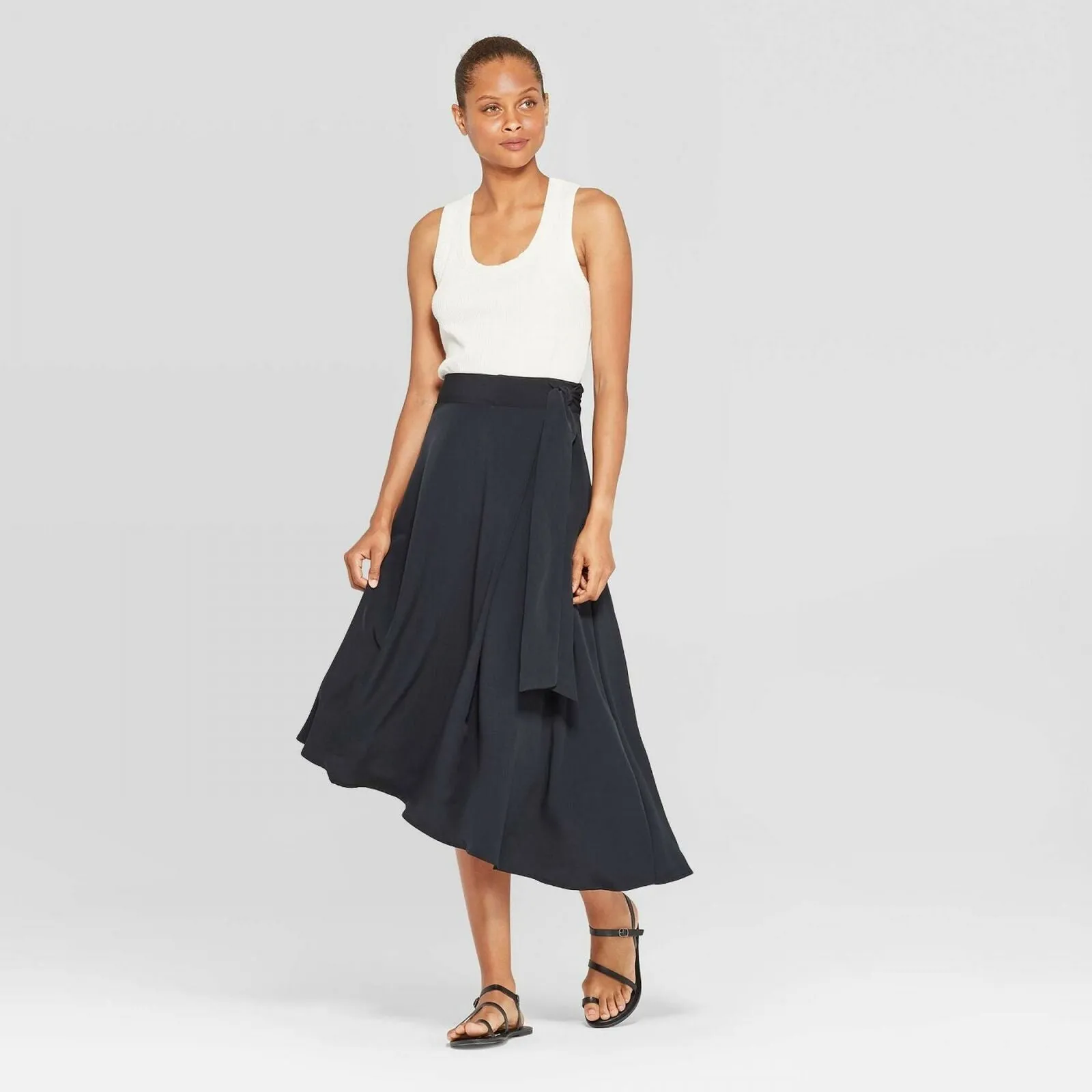 Prologue Women's Mid Rise Wrap Midi Skirt